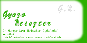 gyozo meiszter business card